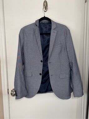 Light Blue Men's Two-Button Blazer